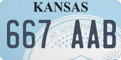 KS license plate 667AAB