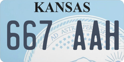 KS license plate 667AAH