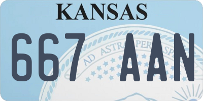 KS license plate 667AAN