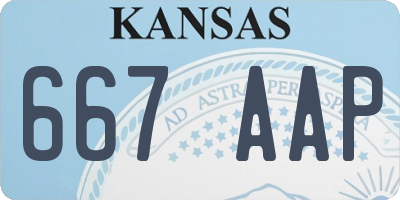KS license plate 667AAP