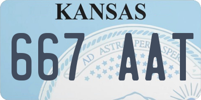 KS license plate 667AAT