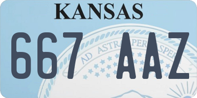 KS license plate 667AAZ