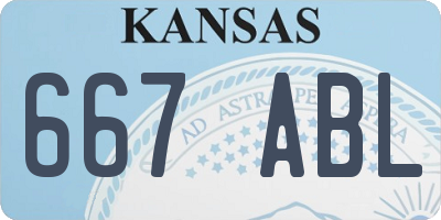 KS license plate 667ABL