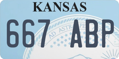 KS license plate 667ABP