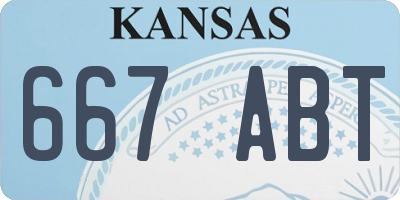 KS license plate 667ABT