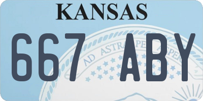 KS license plate 667ABY