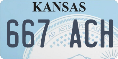 KS license plate 667ACH
