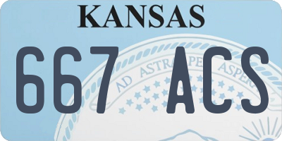 KS license plate 667ACS