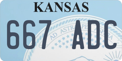 KS license plate 667ADC