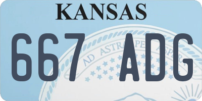 KS license plate 667ADG