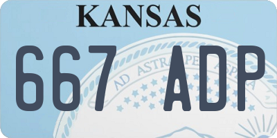 KS license plate 667ADP