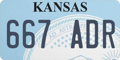 KS license plate 667ADR