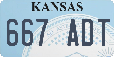 KS license plate 667ADT