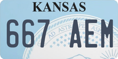 KS license plate 667AEM