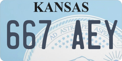 KS license plate 667AEY