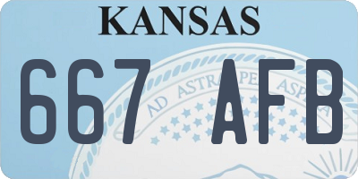 KS license plate 667AFB