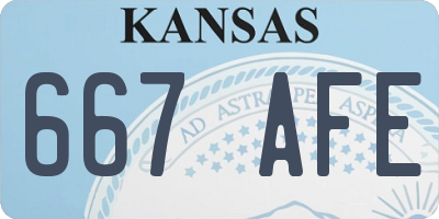 KS license plate 667AFE