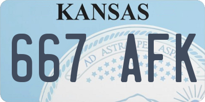 KS license plate 667AFK