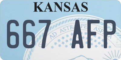 KS license plate 667AFP
