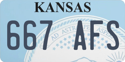 KS license plate 667AFS