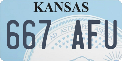 KS license plate 667AFU