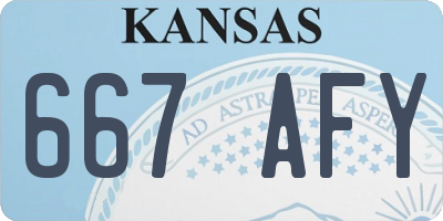 KS license plate 667AFY