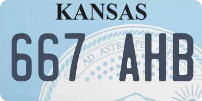KS license plate 667AHB