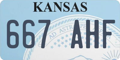 KS license plate 667AHF