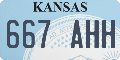 KS license plate 667AHH