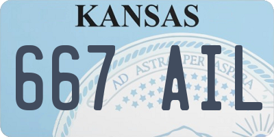 KS license plate 667AIL