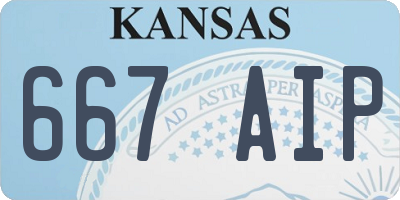KS license plate 667AIP