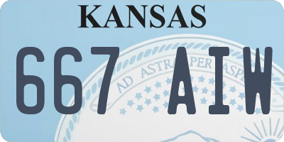 KS license plate 667AIW