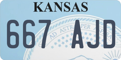 KS license plate 667AJD