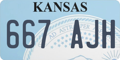 KS license plate 667AJH