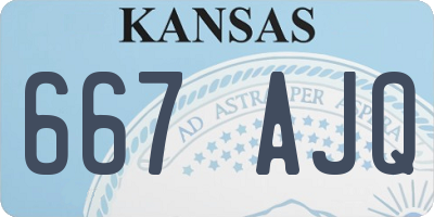 KS license plate 667AJQ