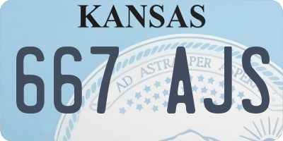 KS license plate 667AJS