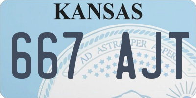 KS license plate 667AJT