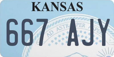 KS license plate 667AJY