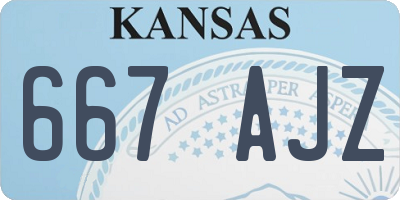 KS license plate 667AJZ