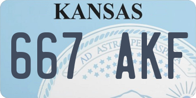 KS license plate 667AKF