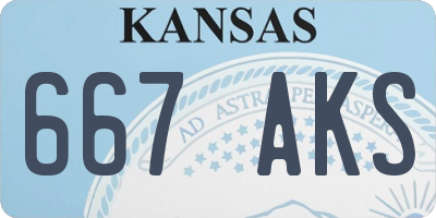 KS license plate 667AKS