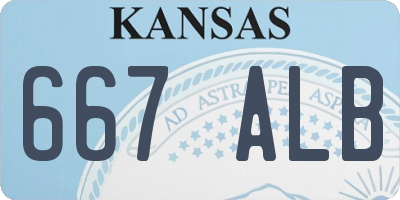 KS license plate 667ALB