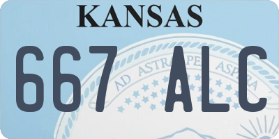 KS license plate 667ALC