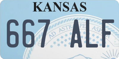 KS license plate 667ALF