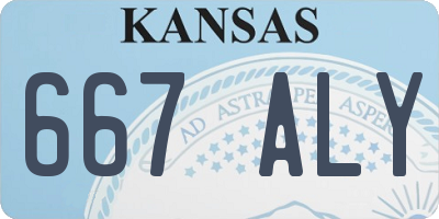 KS license plate 667ALY