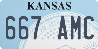 KS license plate 667AMC