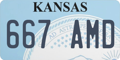 KS license plate 667AMD
