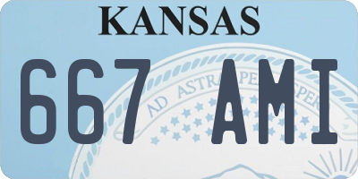 KS license plate 667AMI