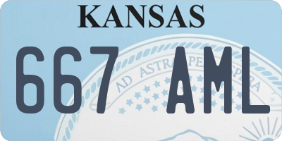 KS license plate 667AML