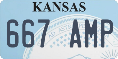 KS license plate 667AMP